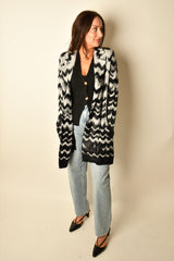 ZIG ZAG OPEN SWEATER COAT