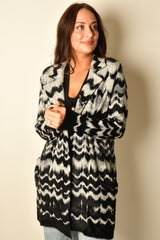 ZIG ZAG OPEN SWEATER COAT