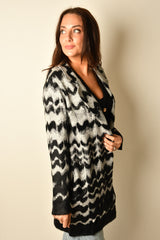 ZIG ZAG OPEN SWEATER COAT
