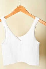 Nikibiki Herringbone V-Neck Crop + colors