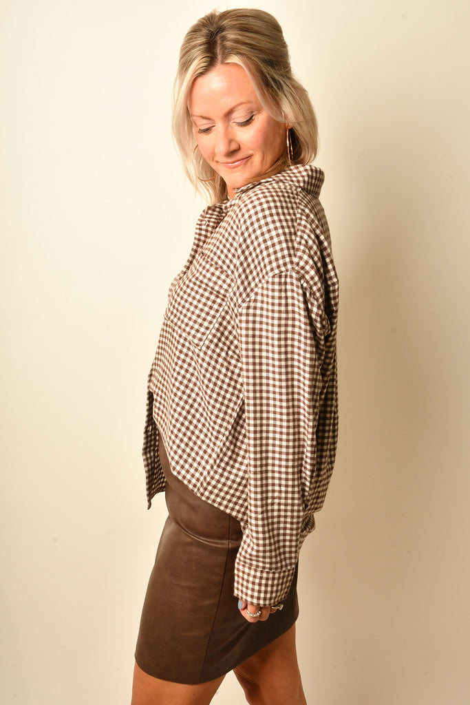 RIVER PLAID BUTTON UP