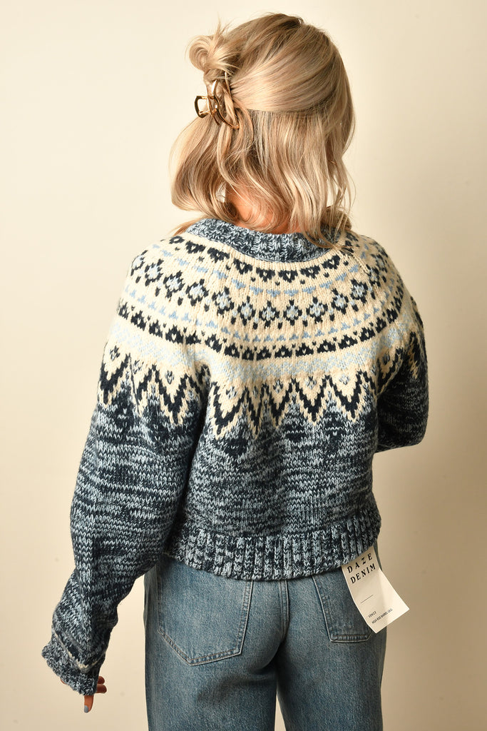 NORTH SEA FAIRISLE CARDIGAN