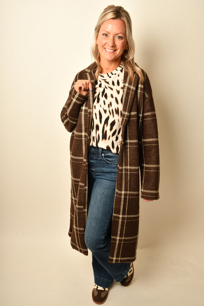 MASON PLAID SWEATER COAT