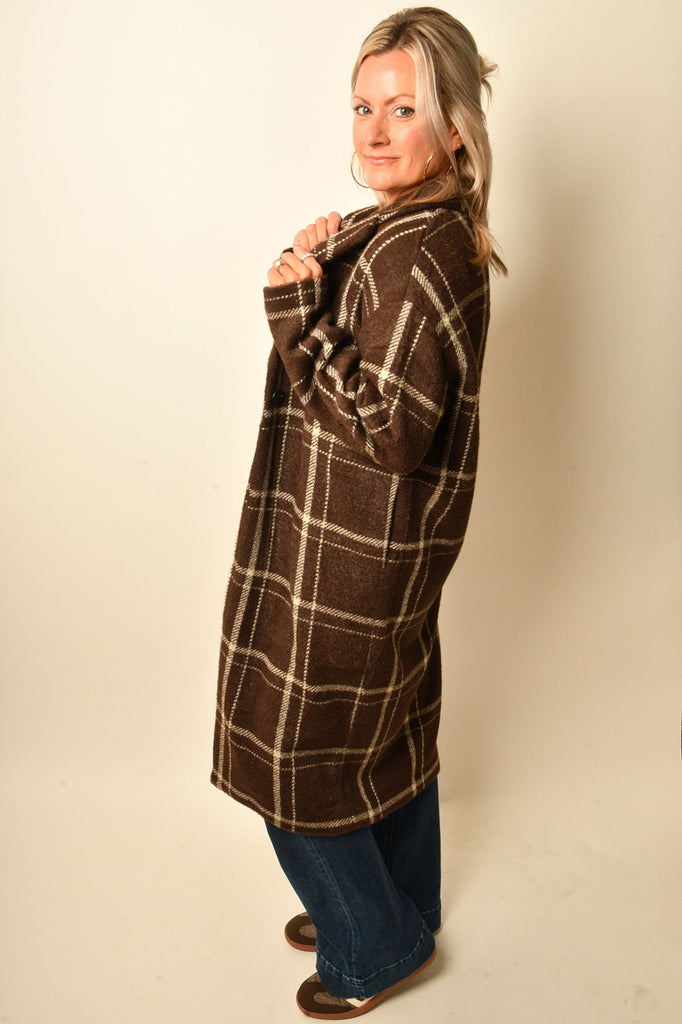MASON PLAID SWEATER COAT