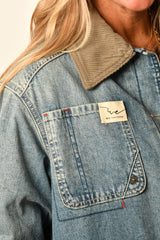 SWEET TALK DENIM BARN COAT