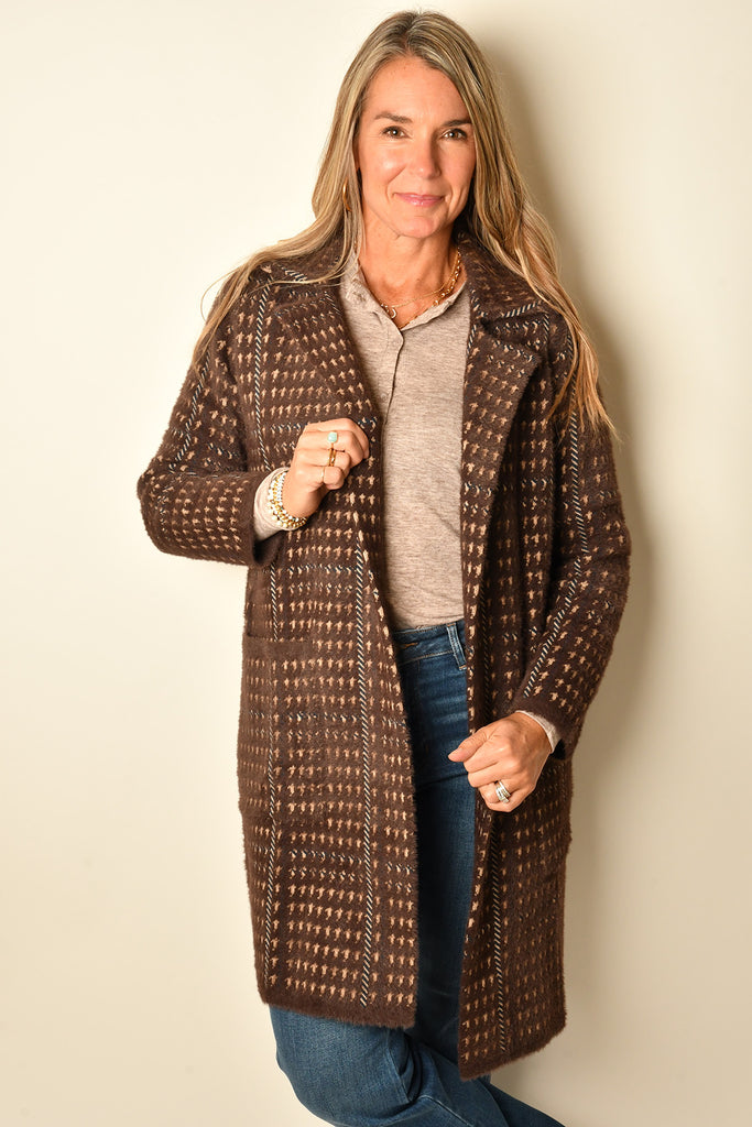 MARCEAU HOUNDSTOOTH SWTR