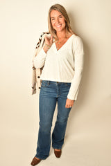 OVERLAP V-NECK TEE + colors