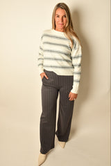 STRIPE CREWNECK SWEATER
