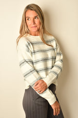 STRIPE CREWNECK SWEATER