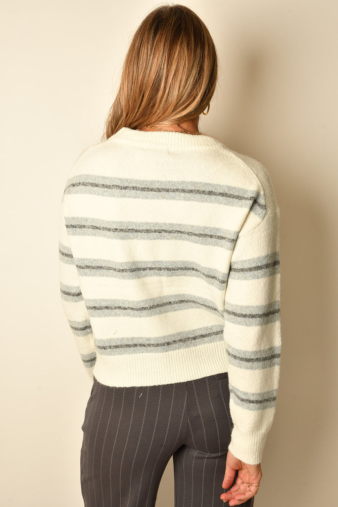 STRIPE CREWNECK SWEATER