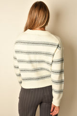 STRIPE CREWNECK SWEATER