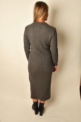 POLO DRESS SNAP SLIT