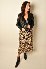 FAUX LEATHER CROP JACKET