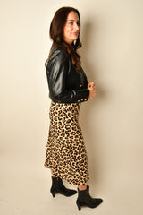 FAUX LEATHER CROP JACKET