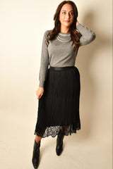 PLEAT MIDI SKIRT