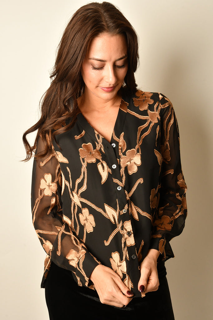 GOLD FOIL BLOUSE