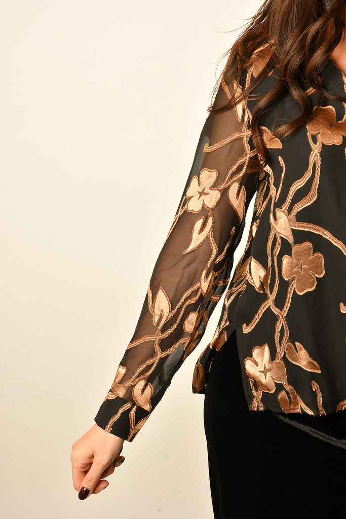 GOLD FOIL BLOUSE