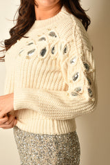 MONROE LEAF EMB SWEATER
