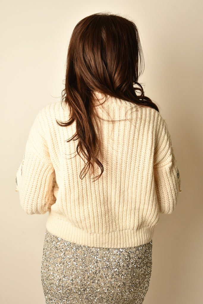 MONROE LEAF EMB SWEATER