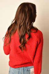 TEXT CREW NECK CARDIGAN