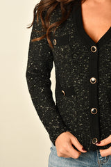 KNIT V-NECK CARDIGAN