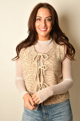 SOFT LEOPARD TIE VEST