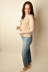 SOFT LEOPARD TIE VEST