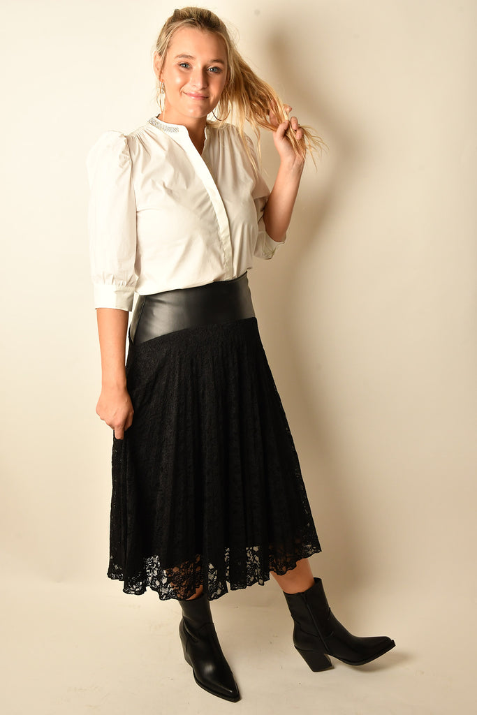 CAMILLE LACE MIDI SKIRT