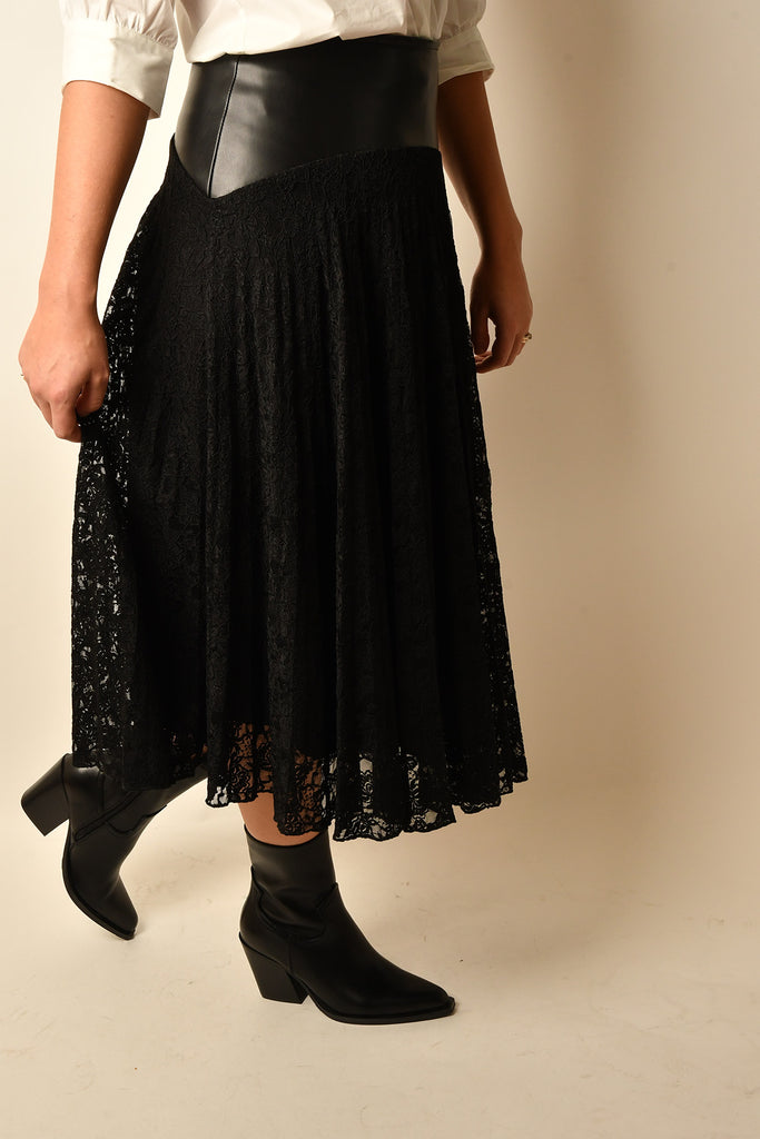 CAMILLE LACE MIDI SKIRT