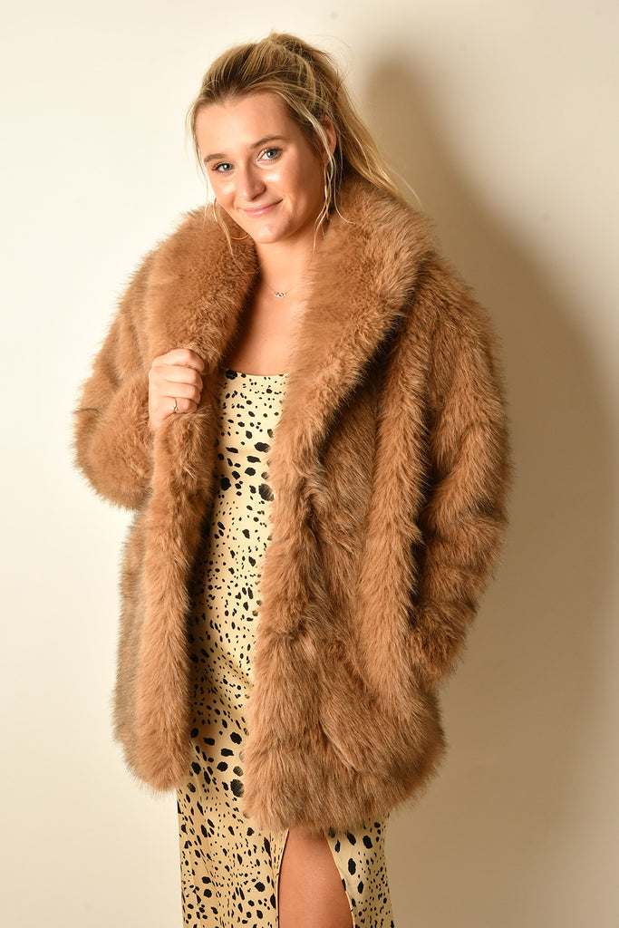 LOGAN FAUX FUR COAT