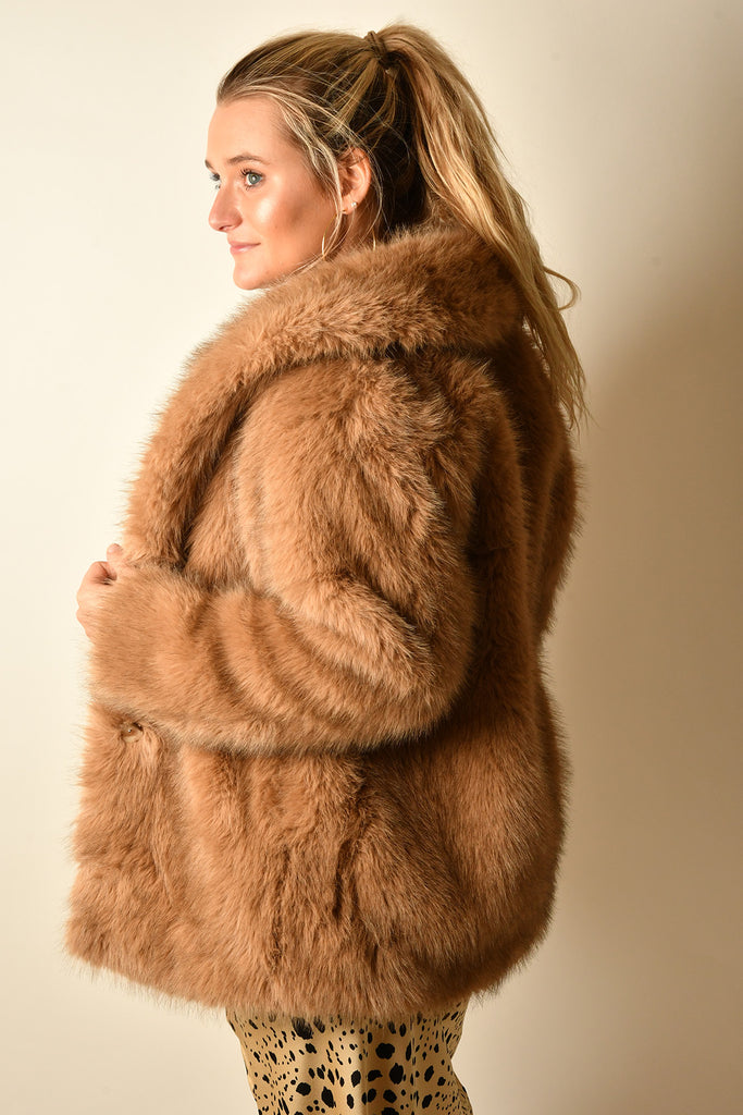 LOGAN FAUX FUR COAT