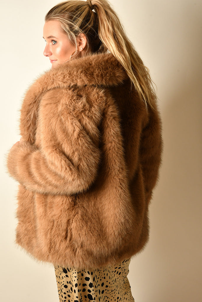 LOGAN FAUX FUR COAT