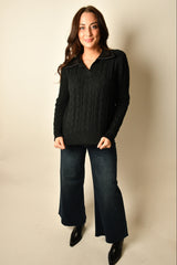 CHIARA LEATHER COLLAR SWTR