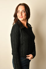 CHIARA LEATHER COLLAR SWTR