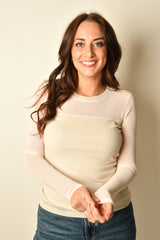 SPARKLE MESH CREW TEE