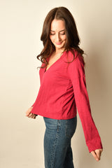 OVERLAP V-NECK TEE + colors