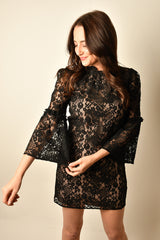 TULIP SLEEVE MINI DRESS