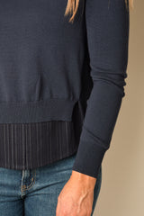 BLOUSE KNIT SWEATER COMBO