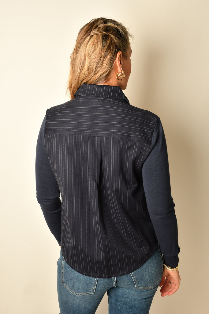 BLOUSE KNIT SWEATER COMBO