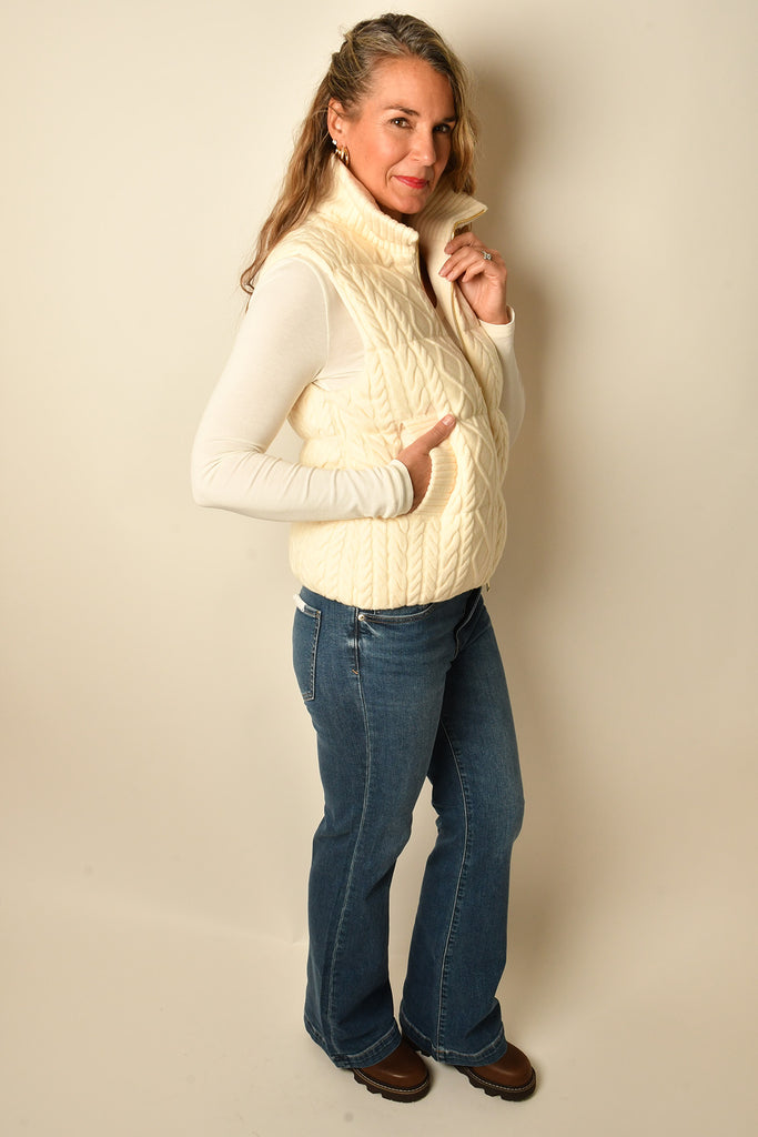IRINA CABLE KNIT GILET