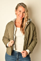 QUILTED JACKET WITH HOOD