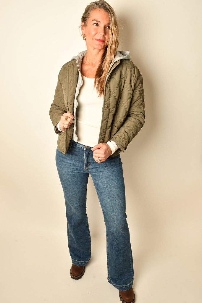 QUILTED JACKET WITH HOOD