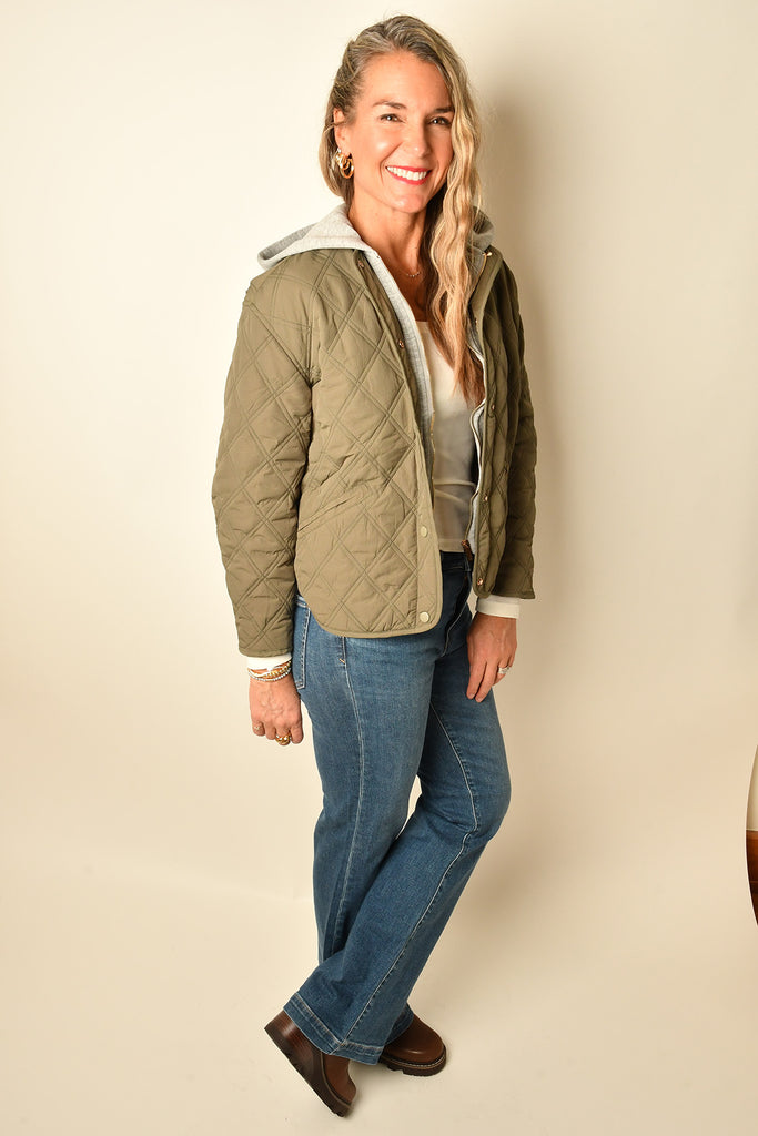 QUILTED JACKET WITH HOOD