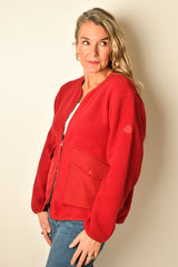 MARINA COLLARLESS FLEECE