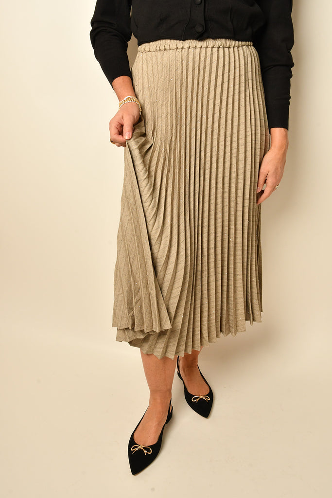 PLEATED SPARKLE SKIRT
