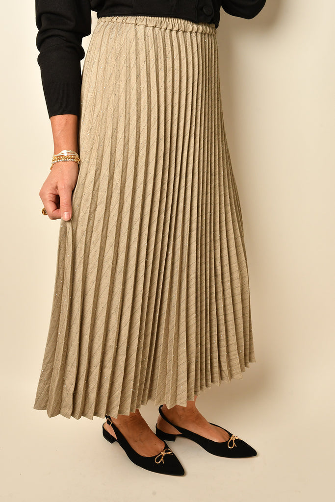 PLEATED SPARKLE SKIRT