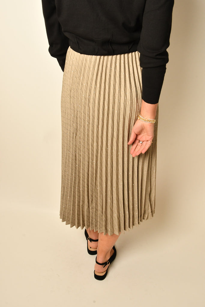 PLEATED SPARKLE SKIRT