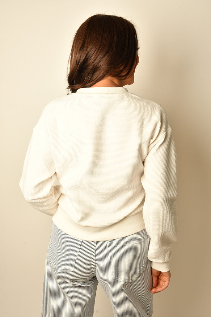 SPLIT NECK RIBBED TOP