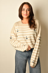 ANCHOR AWAY STRIPE SWEATER