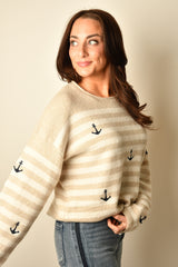 ANCHOR AWAY STRIPE SWEATER